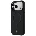 Mercedes 3D MagSafe-etui i skinn til iPhone 17 Pro Max Svart
