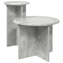 vidaXL Sidebordssett med lagring 2 pcs Betonggrå Konstruert tre