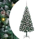  Kunstig juletre med 300 LED grønn 210 cm PVC og Stål og Plast