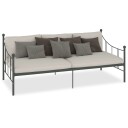  Ramme til dagseng grå metall 90x200 cm