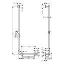 Hansgrohe Unica Dusjstang Comfort 110 cm, Venstre, Hvit/Krom