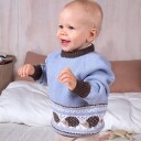 Bluum Strik Strikkegenser Pinnsvin i hagen - garnpakke i Bluum Soft Merino Ull