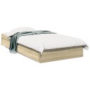  Sengeramme med skuffer sonoma eik 90x190 cm konstruert tre 8721102623615