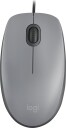 Logitech M110 Silent USB-A Mus Grå - Optisk med 3 Knapper