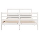  Sengeramme med hodegavl hvit 135x190 cm heltre furu 3305934