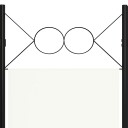 vidaXL Romdeler 4 paneler kremhvit 160x180 cm