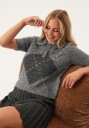 Vero Moda Vmbliss 2/4 Poloneck Pullover Ga Grey S