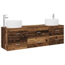 vidaXL Baderomsinnredningssett 3 stk. Gammelt tre 49,5 x 44,5 x 66 cm