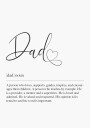 Father Definition Personalized Plakat Plakat / 50x70cm