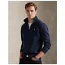 Polo Ralph Lauren Double Knit Quarter Zip Pullover Navy XL
