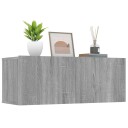 vidaXL TV-benker 2 stk grå sonoma 80x30x30 cm konstruert tre