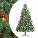  Kunstig juletre med LED  stripelys grønn 240 cm PVC og metall