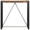 vidaXL Barbord 110x60x110 cm gjenvunnet heltre