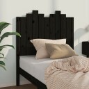 vidaXL Sengegavl svart 96x4x110 cm heltre furu