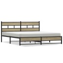  Sengeramme i metall uten madrass sonoma eik 183x213 cm 8721158367839