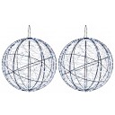 vidaXL Julefiniallys 2 stk. 1000 LED-lys Kaldhvit Diameter 40 x 42 cm