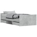  Sengeramme med hode- og fotgavl betonggrå 100x200 cm 8721012157552