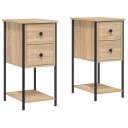  Nattbord 2 stk sonoma eik 32x42x70 cm konstruert tre 8720845940553