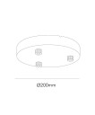 Light-Point - Ceiling Base Ø200/3 Pendler Svart