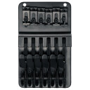 Hipshot Trilogy Multiple Tuning Bridge For St- Style 4-Hole Mount - Svart