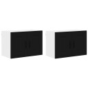  Kjøkkenskap 2 pcs Svart 60 x 31 x 40 cm Konstruert tre