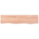 vidaXL Vegghylle lysebrun 80x20x2 cm behandlet heltre eik