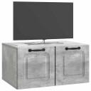  Vegghengt TV skap Betonggrå 59,5 x 41 x 30 cm Konstruert tre