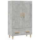 vidaXL Highboard betonggrå 70x31x115 cm konstruert tre