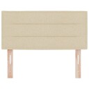  Sengegavl Linjemønster Krem 90 cm Stoff