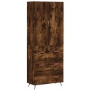  Highboard røkt eik 69,5x34x180 cm konstruert tre