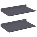 vidaXL Flytende hylle 2 pcs Antrasitt 30 x 18 x 2,5 cm Stål