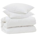vidaXL Dyne med Puter med pute 3 stk. Hvit Mikrofiber