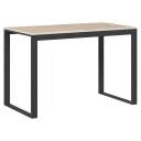  Databord svart og eik 110x60x73 cm sponplate