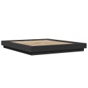 Sengeramme med LED-lys svart 160x200 cm konstruert tre 8721102617232