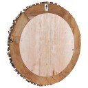 vidaXL Veggspeil 60 cm teak rund