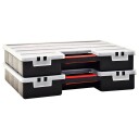  Sorteringsbokser 2 Stk Justerbare Avdelere 460x325x80 Mm Plast