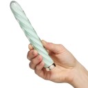baseks Rechargeable Swirly Glass Vibrator - Blå