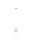 Parkington 9" Pendant Polished Nickel/White Glass