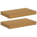  Vegghylle 2 pcs Beige 40 x 23,5 x 4 cm Konstruert tre