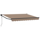 vidaXL Uttrekkbar markise Gråbrun 4 x 2 m Polyester og Metall