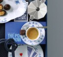 Royal Copenhagen Musselmalt Riflet kaffekopp med skål 16 cl