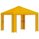 vidaXL Paviljong 3 x 3 m Gul Polyester og stål 190 gsm