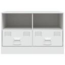  TV-benker 2 stk hvit 67x39x44 cm stål