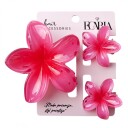 Sett med hårklemmer 3-i-1 blomster ombre XL + 2 stk mini klemmer SP420 Blomst