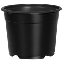 vidaXL Rund Blomsterpotte 200 pcs Svart Ø 10 x 8 cm Plast