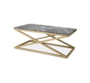Criss Cross salongbord brushed brass