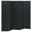 vidaXL Romdeler 4 paneler 2 stk svart 200x180 cm stål