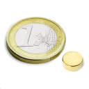Gull diskmagnet Ø 8 x 3 mm | Sterk neodymmagnet med bæreevne 1,6 kilo