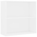 Bokhylle hvit 80x30x76,5 cm konstruert tre