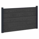 vidaXL Gjerdesett 180 x 105 cm WPC og Aluminium Svart